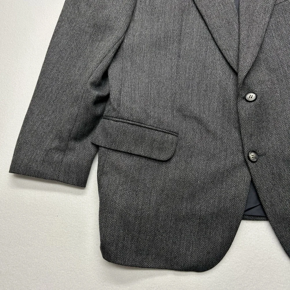 Ronaldus Shamask for Barneys New York Gray Wool Tweed‎ Blazer Jacket 44R